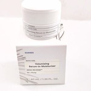 Korres White Pine Volumizing Serum-in Moisturizer 1.35 fl oz. Meno-Reverse NEW